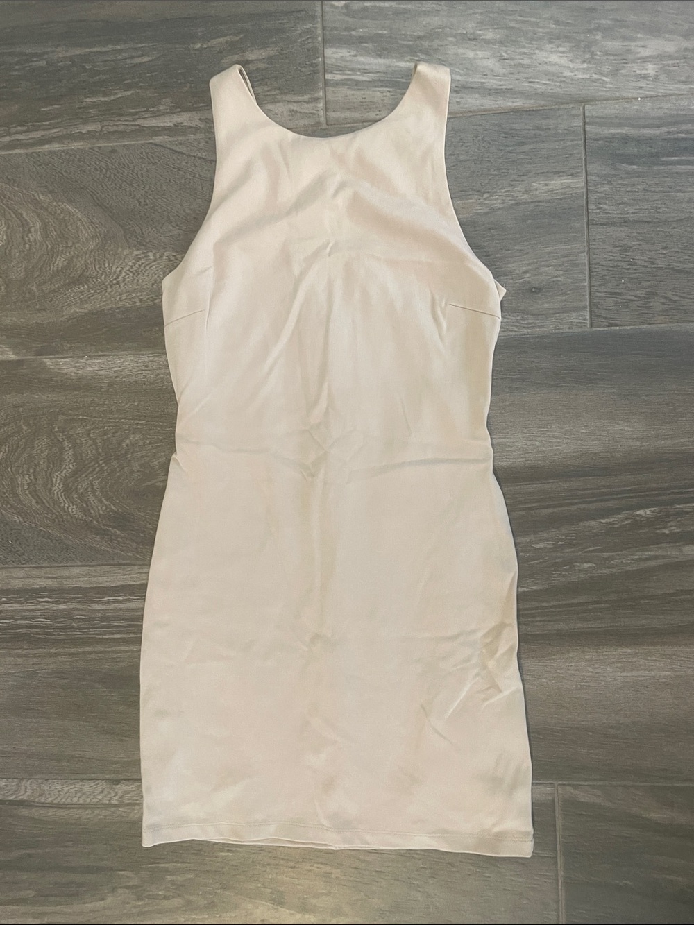 Forever 21 Cream Sleeveless Bodycon Mini Dress